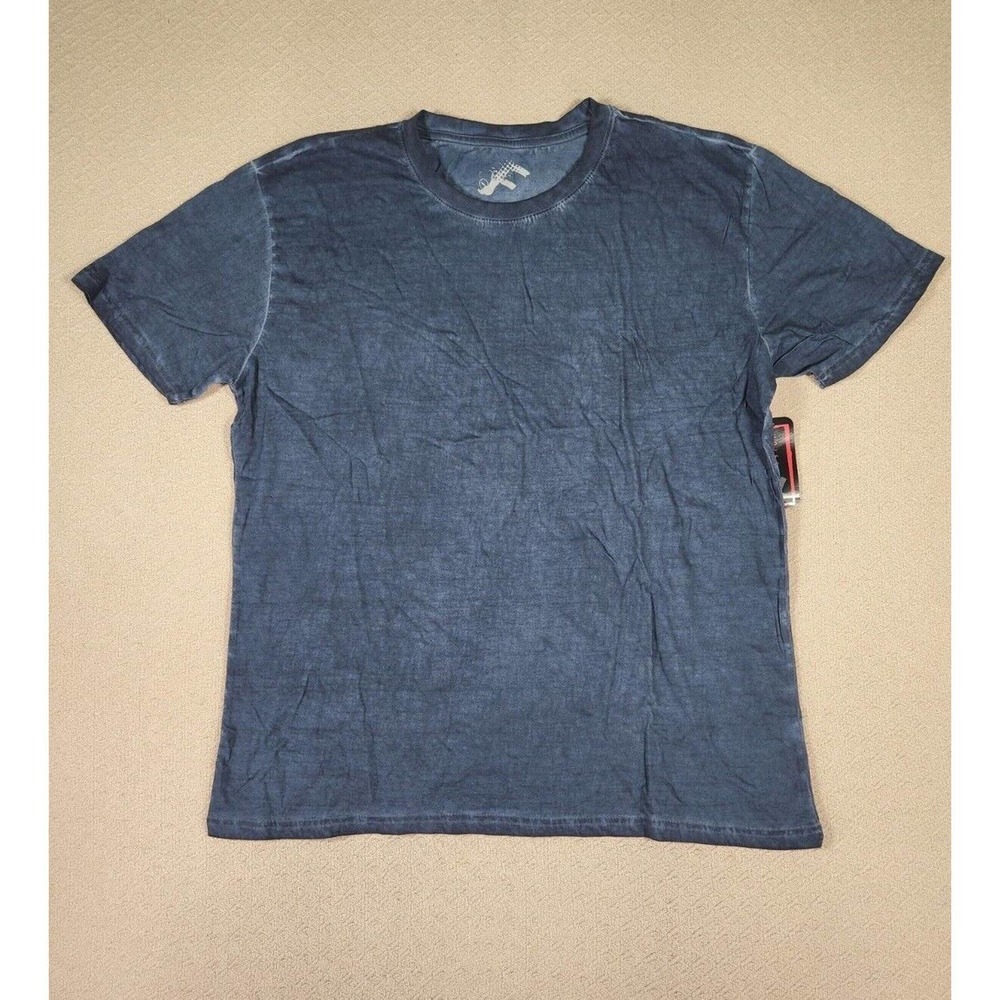 Fission Shirt Mens Large L Blue Stretch Cotton Blend Stretch Crew Neck NWT 4